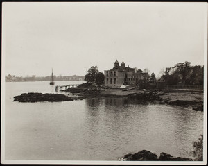 Exterior view of the Hotel Champernowne prior to its demolition in 1922, Kittery Point, Maine.