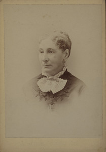 Head-and-shoulders portrait of Maria Louisa Fowler, facing left, McCormick & Heald, Winter Street, Boston, Mass., undated