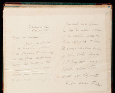 Thomas Lincoln Casey Letterbook (1888-1895), Thomas Lincoln Casey to [Charles] T. Crombe, December 21, 1888