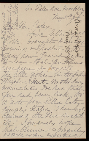 Anna Weir to Thomas Lincoln Casey, May 28, 1895