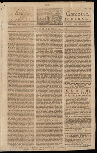 The Boston-Gazette, and Country Journal, 25 October 1773