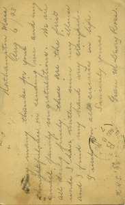 Letter from Grace M. Dewey Ross to Tokumatsu Nakajima