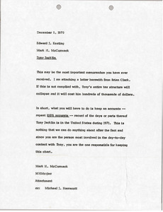 Memorandum from Mark H. McCormack to Edward J. Keating