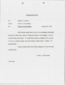 Memorandum from Mark H. McCormack to Edward J. Keating