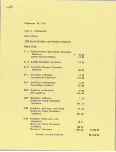 Memorandum from Chris Hatala to Mark H. McCormack