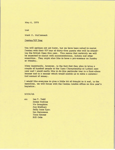 Memorandum from Mark H. McCormack to list