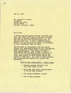 Letter from Mark H. McCormack to Richard J. Ferris