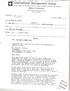 Fax from Barbara Perry to Bob Kain