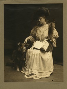 Florence Porter Lyman with dog