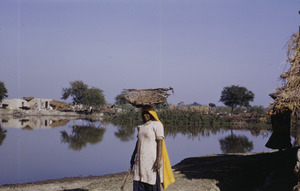 A woman in a village in Delhi