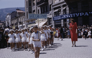 Ballet group at national celebration in Skopje