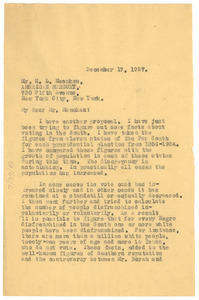 Letter from W. E. B. Du Bois to The American Mercury
