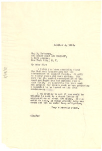 Letter from W. E. B. Du Bois to L. T. Hobhouse