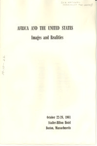 Africa and the United States conference program
