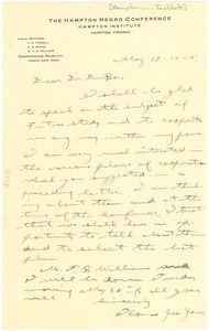 Letter from Thomas Jesse Jones to W. E. B. Du Bois