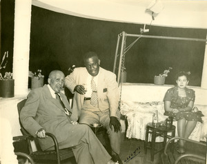 W. E. B. Du Bois with Senator Emile St. Lot and Mrs. Roussau Camille in Haiti