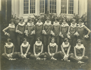 Delta Phi Gamma women in costume