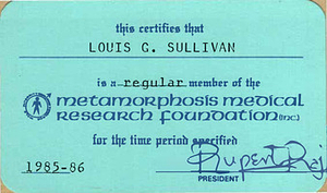 Membership Card for Lou Sullivan from Rupert Raj (1985-1986)