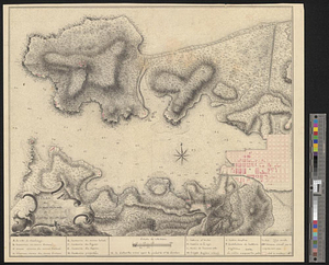 Plan de la rade de la ville du Carénage, isle Ste. Lucie