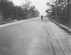 View of open road (Essex Street?)