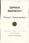 1961 Suffolk University commencement program (all schools)