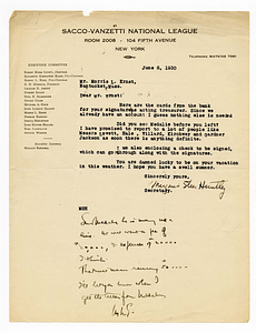 Letter from Margaret Steer Huntley to Morris L. Ernst, June 6, 1930