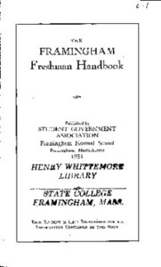 Freshman Student Handbook 1931