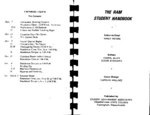 Freshman Student Handbook 1969-70