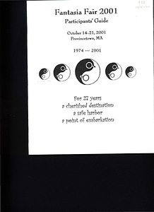 Fantasia Fair Participants' Guide (Oct. 14 - 21, 2001)