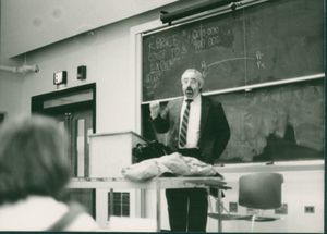 Suffolk University Professor Jeffrey Wittenberg (Law) lecturing in classroom