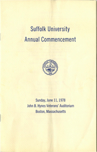 1977 Suffolk University Annual Commencement Program