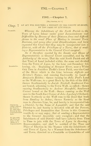 1782 Chap. 0007 An Act For Erecting A District In The County Of Essex, By The Name Of Lynnfield.