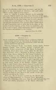 1799 Chap. 0005 An Act To Enable The Proprietors Of A Certain Peice Of Salt Marsh, Situate In The Town Of Ipswich, In The County Of Essex, To Make And Maintain A Dike For The Better Improving The Same.