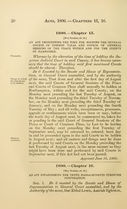 1800 Chap. 0016 An Act Establishing The Tenth Massachusetts Turnpike Corporation.