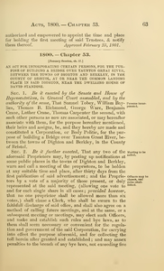 1800 Chap. 0053 An Act For Incorporating Certain Persons, For The Purpose Of Building A Bridge Over Taunton Great River, Between The Towns Of Dighton And Berkley, In The County Of Bristol, At Or Near The Common Landing Place In Said Dighton, Near The Dwelling House Of David Standish.