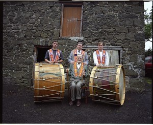 Brownlees Family Three generations from Ballymena, members of the Orange order, Lambeg drummers