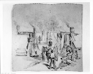 Camp Sketches: Soldiers' Winter Quarters (Siege of Petersburg)