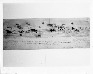 Siege of Charleston -General View of the Bombardment of Battery Gregg and Fort Wagner
