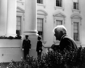Thomas P. O'Neill outside the White House
