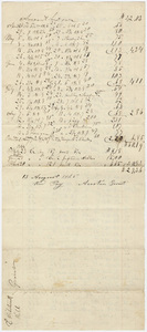 Edward Hitchcock receipt of payment to Austin Grout, 1845 August 13
