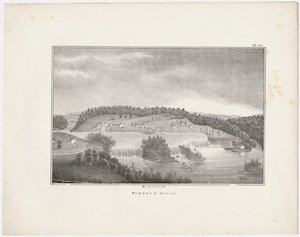 Orra White Hitchcock plate, "Turner's Falls," 1841
