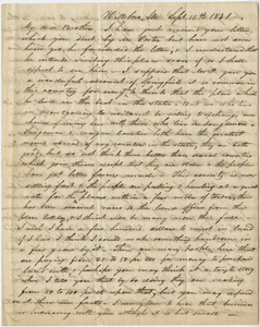 Bela White letter to George White, 1831 September 15