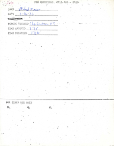 Citywide Coordinating Council daily monitoring report for Charlestown High School by Michael Mauer, 1976 January 16