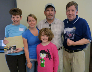 Linda Doherty, Erin Doherty, Emily Gallagher, Rick Gallagher and Brian Doherty at the Milton Mass. Memories Road Show