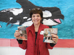 Sharon Engler at the Wayland Mass. Memories Road Show