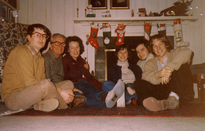 Our family at Christmas, 1980