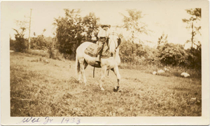 Wesley Osborne, Jr. and a horse