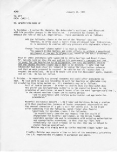 Memo to PET from Chris C. re: Afghanistan Mark UP