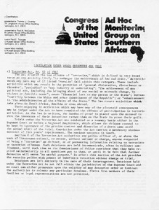 Legislation Under Which Prisoners Are Held