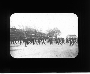 Boys participating in military drill